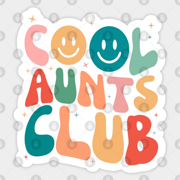 Retro Cool Aunts Club Sticker by The WYLD Tribe